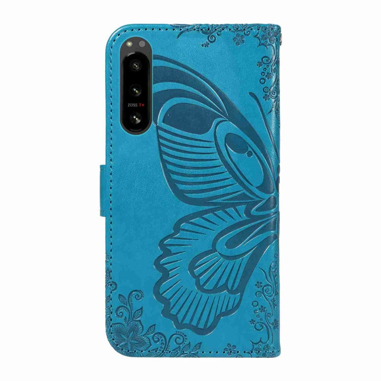 For Sony Xperia 5 IV Swallowtail Butterfly Embossed Leather Phone Case