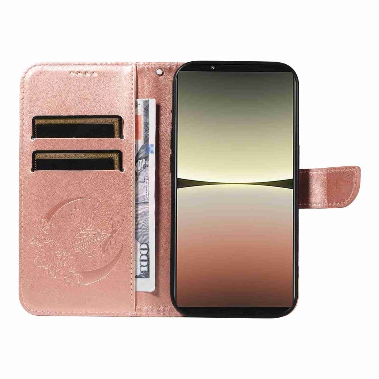 For Sony Xperia 5 IV Swallowtail Butterfly Embossed Leather Phone Case