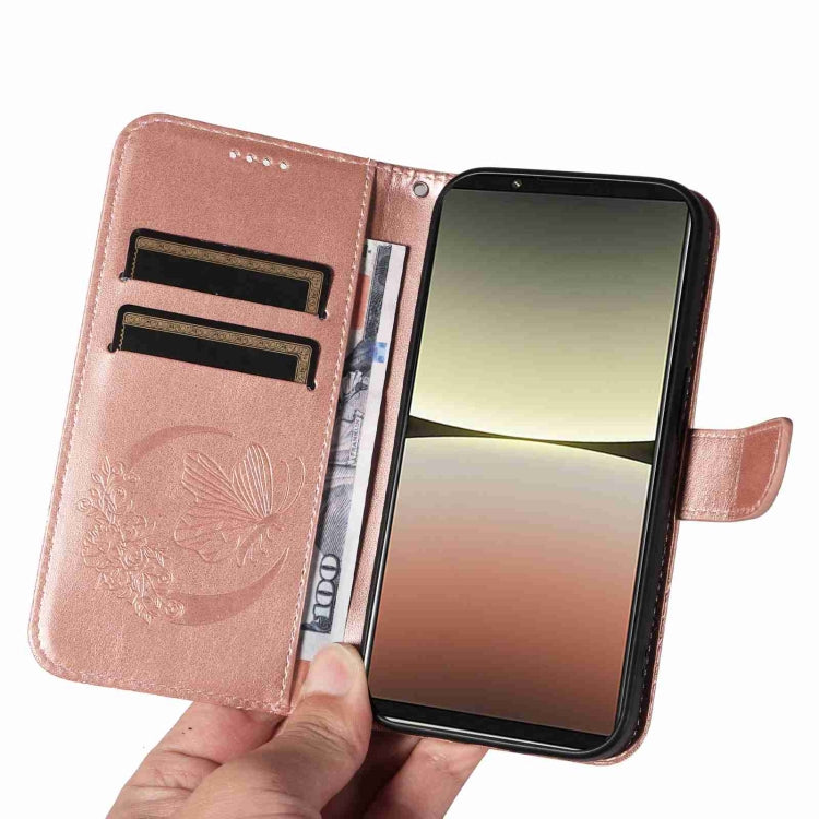 For Sony Xperia 5 IV Swallowtail Butterfly Embossed Leather Phone Case
