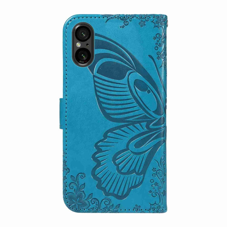 For Sony Xperia 5 V Swallowtail Butterfly Embossed Leather Phone Case
