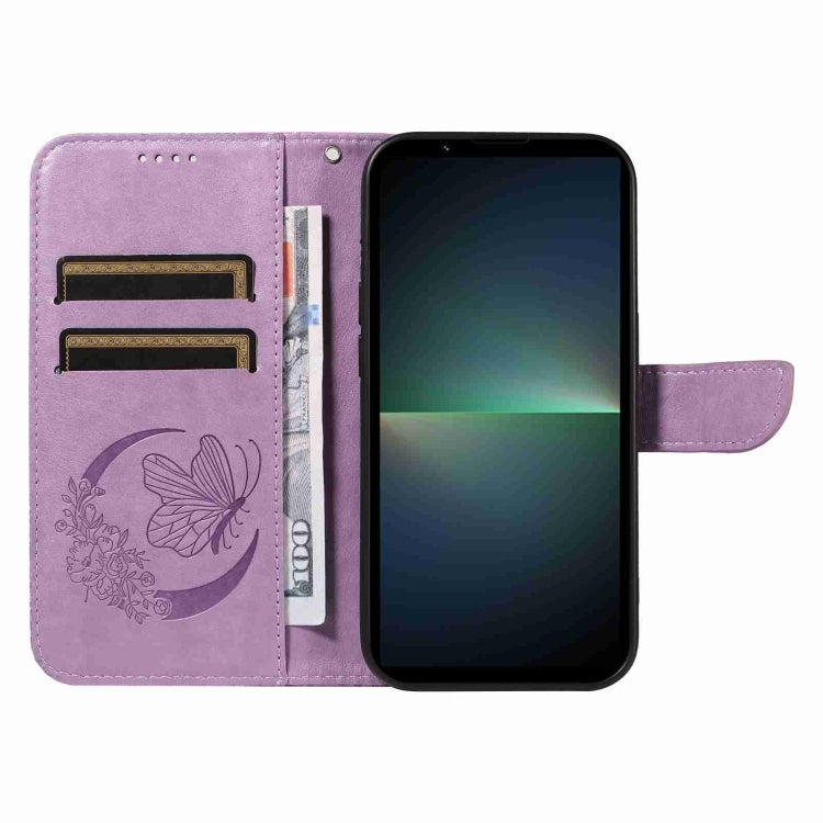 For Sony Xperia 5 V Swallowtail Butterfly Embossed Leather Phone Case