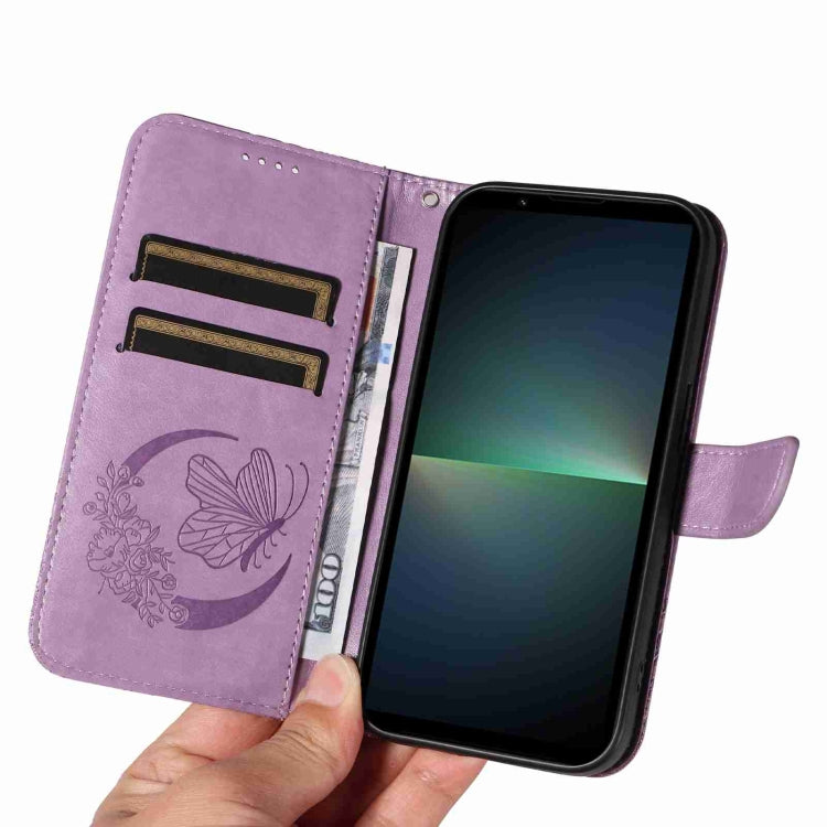 For Sony Xperia 5 V Swallowtail Butterfly Embossed Leather Phone Case
