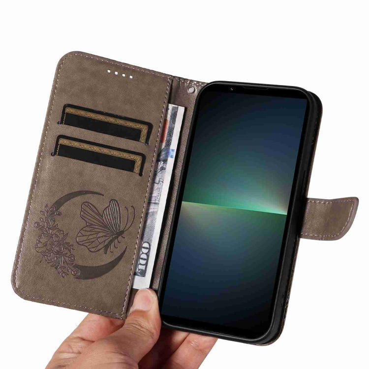 For Sony Xperia 5 V Swallowtail Butterfly Embossed Leather Phone Case