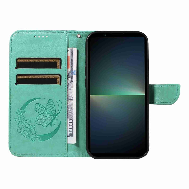 For Sony Xperia 5 V Swallowtail Butterfly Embossed Leather Phone Case