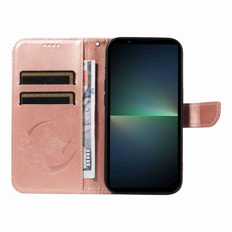 For Sony Xperia 5 V Swallowtail Butterfly Embossed Leather Phone Case