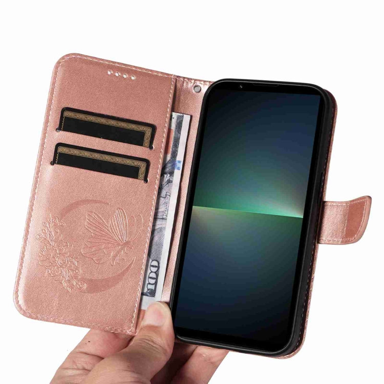 For Sony Xperia 5 V Swallowtail Butterfly Embossed Leather Phone Case