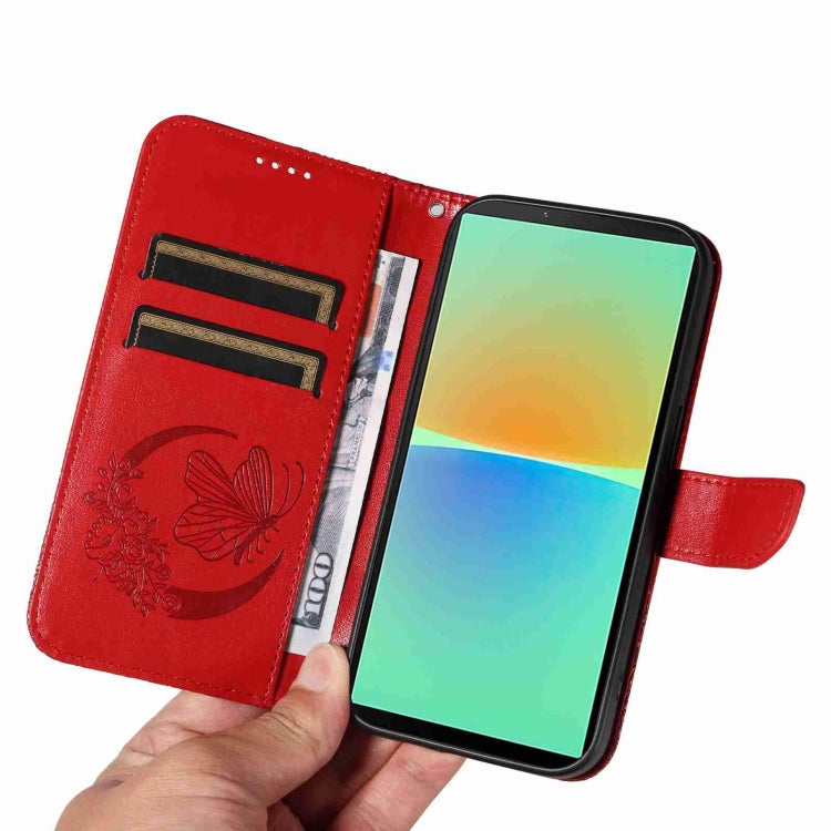 For Sony Xperia 10 IV Swallowtail Butterfly Embossed Leather Phone Case