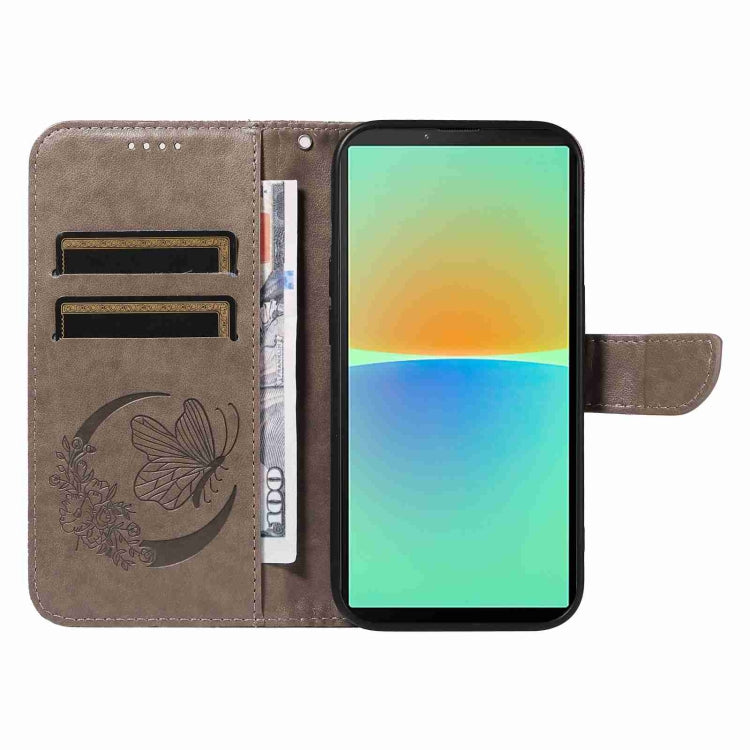 For Sony Xperia 10 IV Swallowtail Butterfly Embossed Leather Phone Case