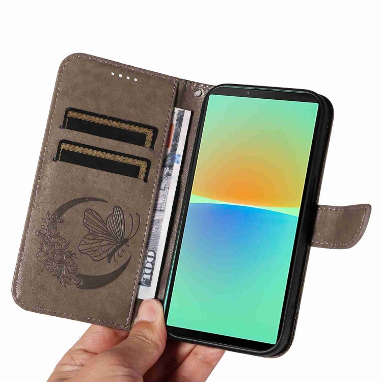 For Sony Xperia 10 IV Swallowtail Butterfly Embossed Leather Phone Case