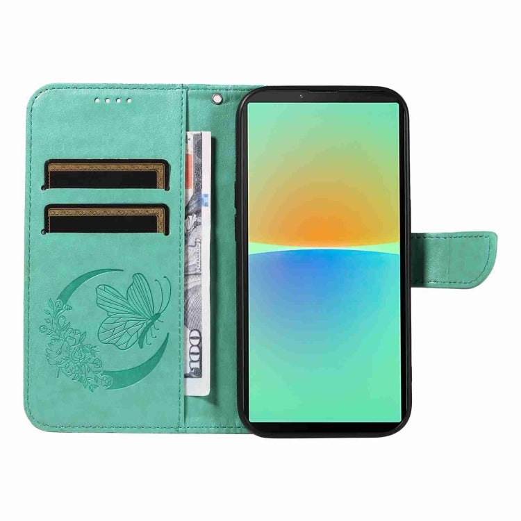 For Sony Xperia 10 IV Swallowtail Butterfly Embossed Leather Phone Case