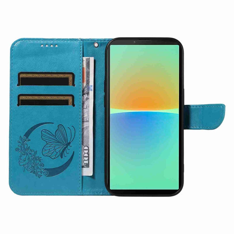 For Sony Xperia 10 V Swallowtail Butterfly Embossed Leather Phone Case