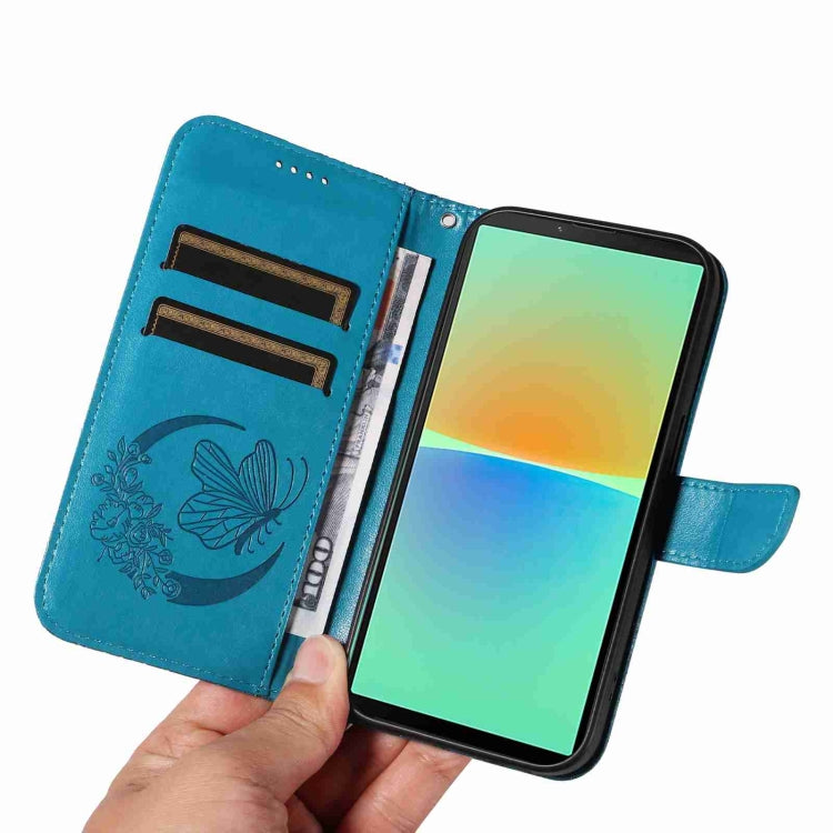For Sony Xperia 10 V Swallowtail Butterfly Embossed Leather Phone Case
