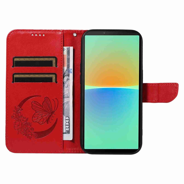 For Sony Xperia 10 V Swallowtail Butterfly Embossed Leather Phone Case