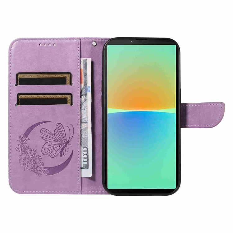 For Sony Xperia 10 V Swallowtail Butterfly Embossed Leather Phone Case