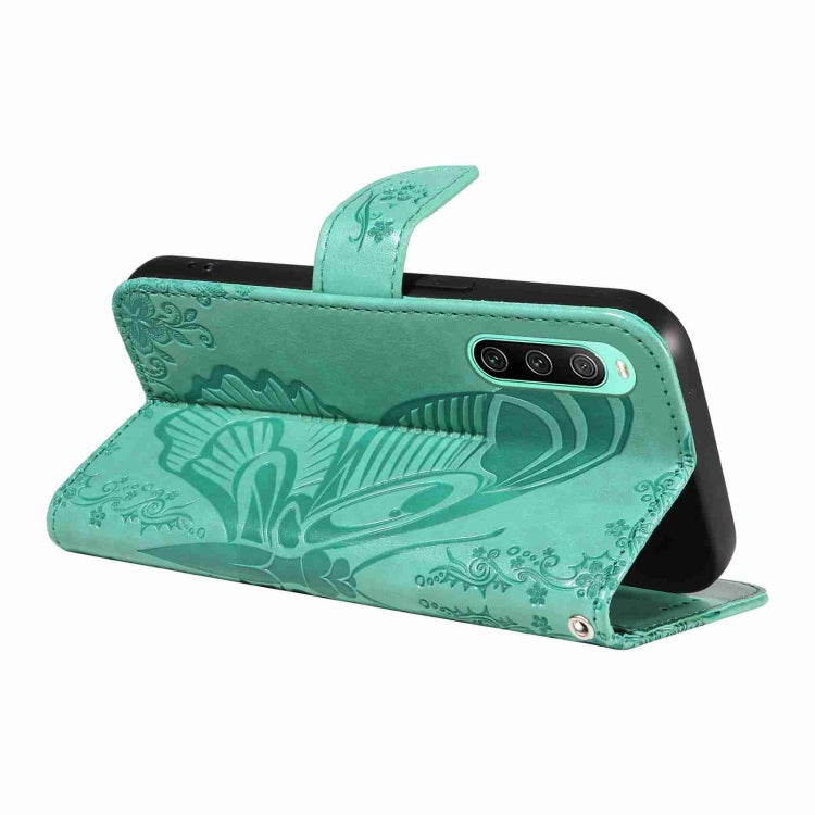 For Sony Xperia 10 V Swallowtail Butterfly Embossed Leather Phone Case