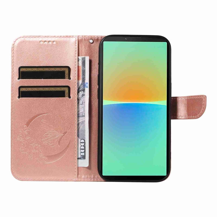 For Sony Xperia 10 V Swallowtail Butterfly Embossed Leather Phone Case