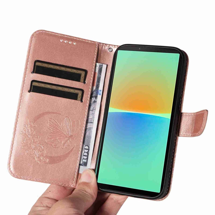 For Sony Xperia 10 V Swallowtail Butterfly Embossed Leather Phone Case