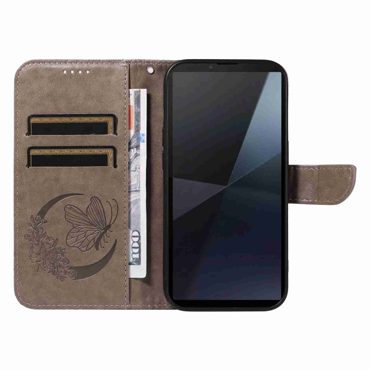 For Sony Xperia 10 VI 2024 Swallowtail Butterfly Embossed Leather Phone Case