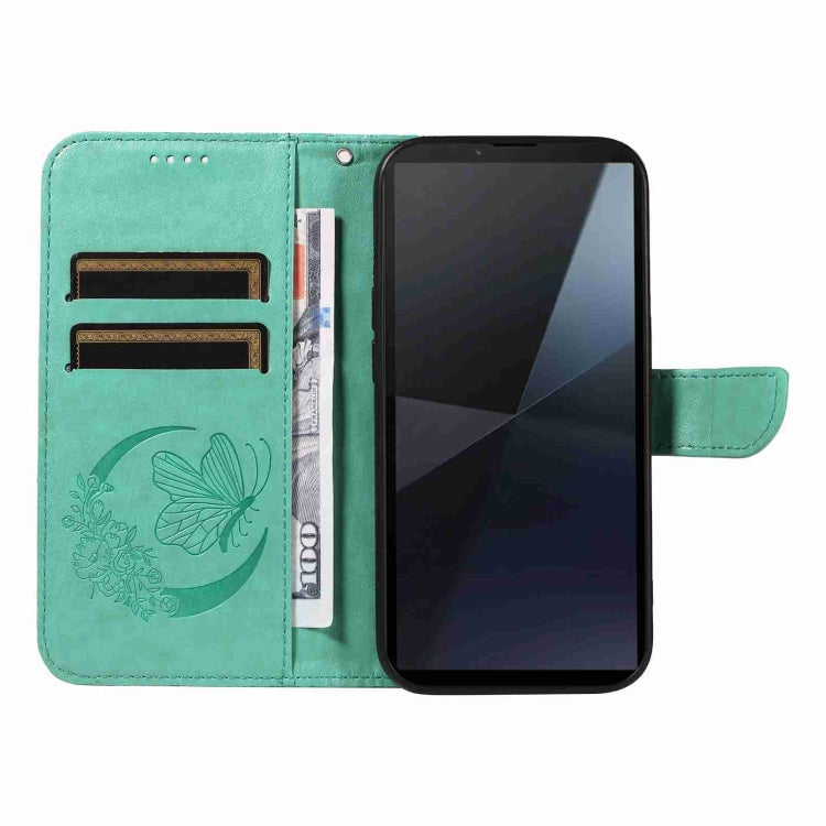 For Sony Xperia 10 VI 2024 Swallowtail Butterfly Embossed Leather Phone Case
