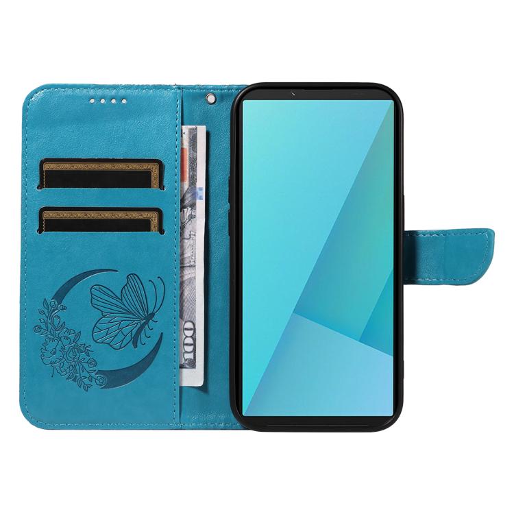 For Sony Xperia 10 VII Swallowtail Butterfly Embossed Leather Phone Case
