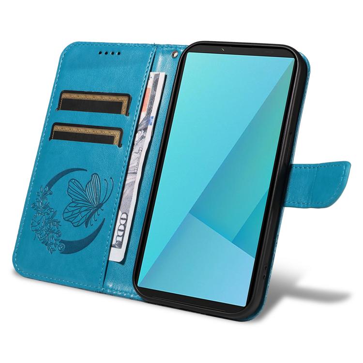 For Sony Xperia 10 VII Swallowtail Butterfly Embossed Leather Phone Case