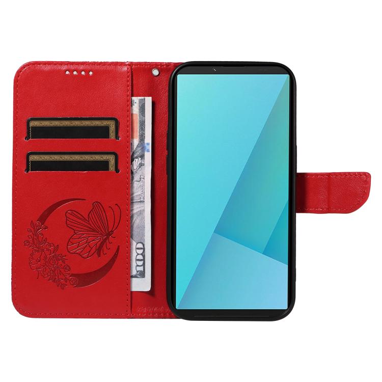 For Sony Xperia 10 VII Swallowtail Butterfly Embossed Leather Phone Case