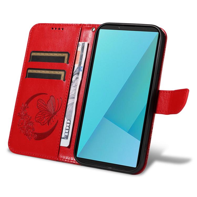 For Sony Xperia 10 VII Swallowtail Butterfly Embossed Leather Phone Case