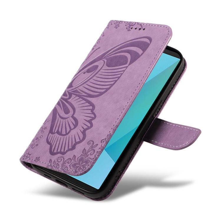 For Sony Xperia 10 VII Swallowtail Butterfly Embossed Leather Phone Case