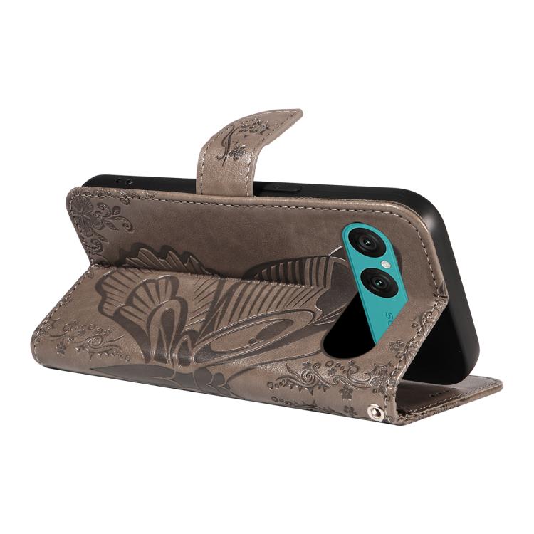 For Sony Xperia 10 VII Swallowtail Butterfly Embossed Leather Phone Case