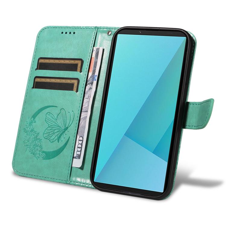 For Sony Xperia 10 VII Swallowtail Butterfly Embossed Leather Phone Case