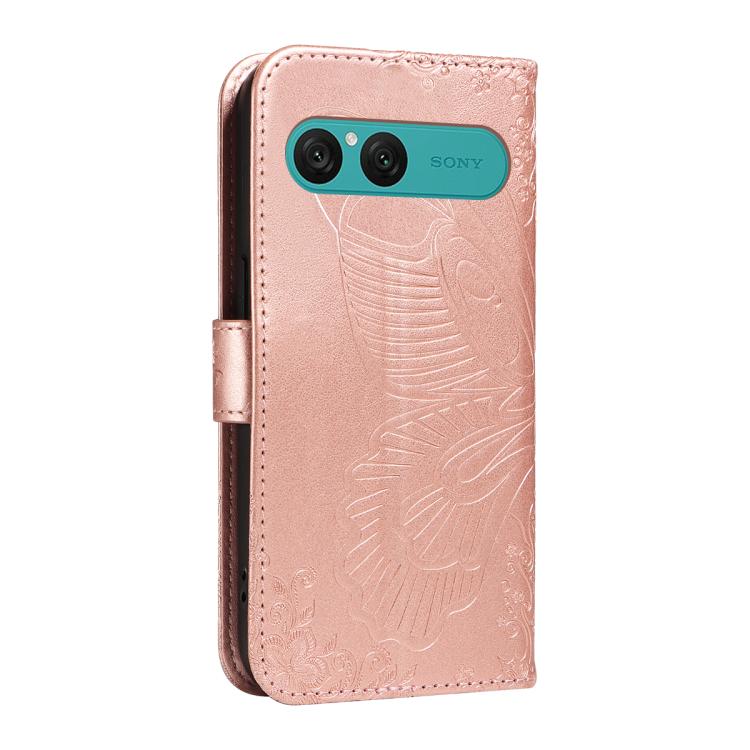 For Sony Xperia 10 VII Swallowtail Butterfly Embossed Leather Phone Case