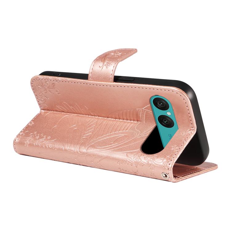 For Sony Xperia 10 VII Swallowtail Butterfly Embossed Leather Phone Case