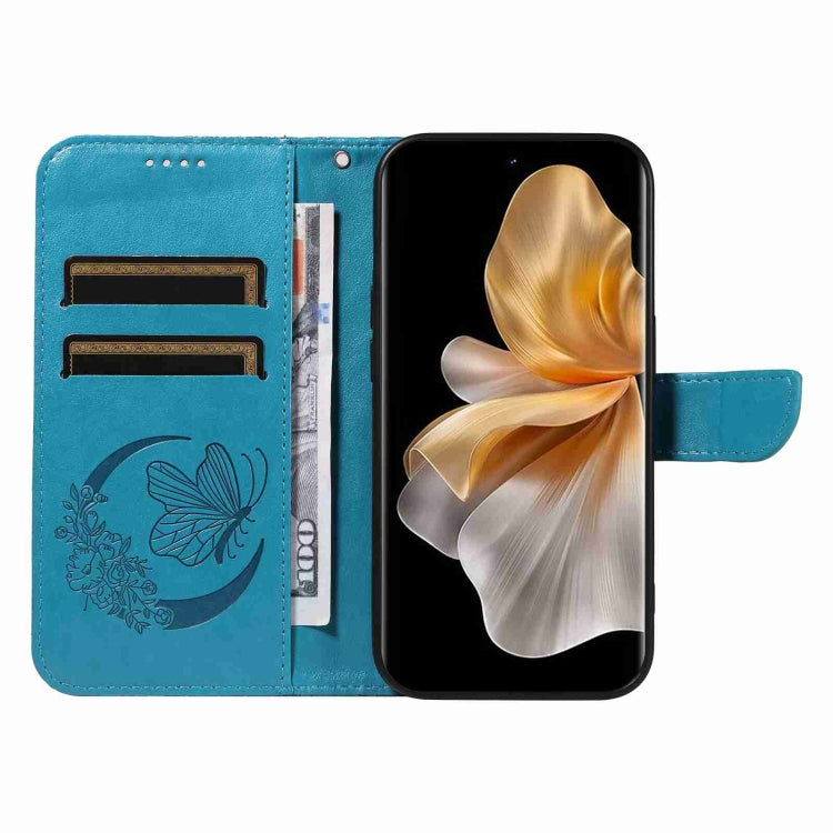 For vivo S18 5G Swallowtail Butterfly Embossed Leather Phone Case