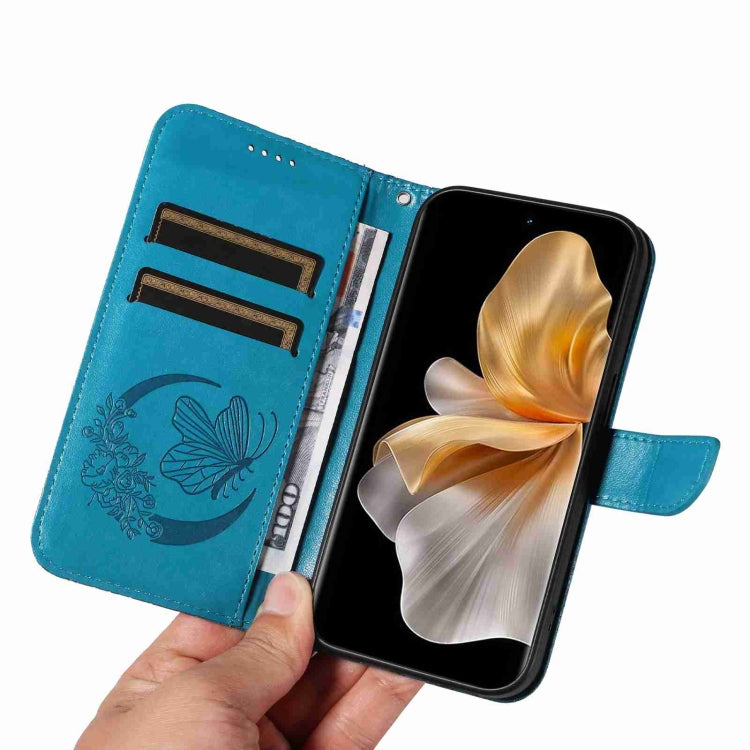 For vivo S18 5G Swallowtail Butterfly Embossed Leather Phone Case