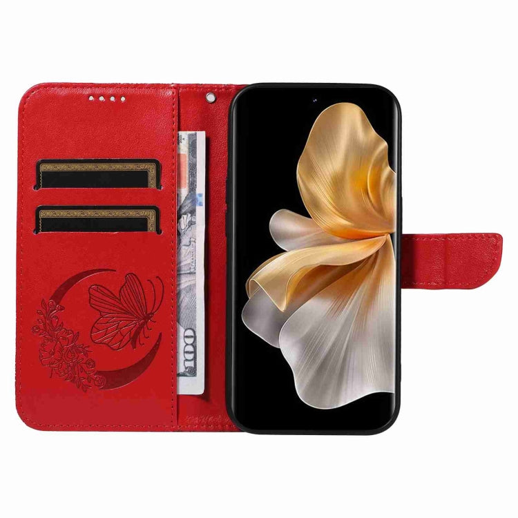 For vivo S18 5G Swallowtail Butterfly Embossed Leather Phone Case