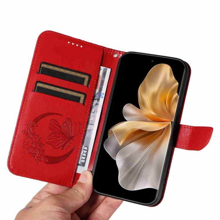 For vivo S18 5G Swallowtail Butterfly Embossed Leather Phone Case