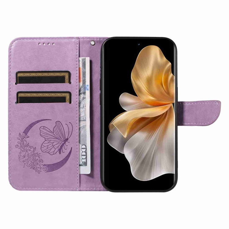 For vivo S18 5G Swallowtail Butterfly Embossed Leather Phone Case