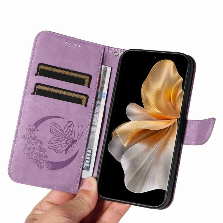 For vivo S18 5G Swallowtail Butterfly Embossed Leather Phone Case