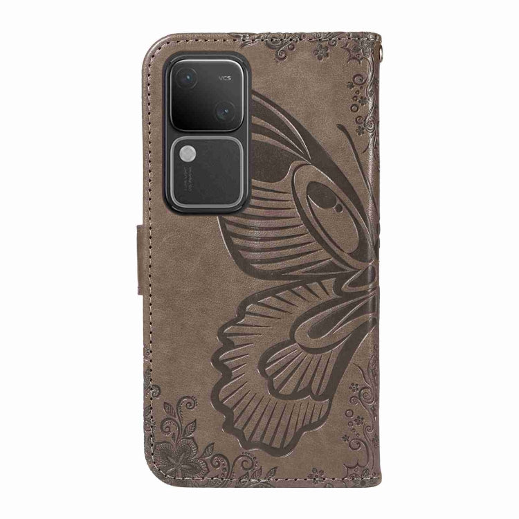 For vivo S18 5G Swallowtail Butterfly Embossed Leather Phone Case