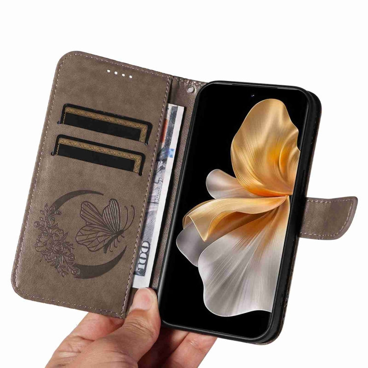 For vivo S18 5G Swallowtail Butterfly Embossed Leather Phone Case