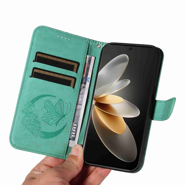 For vivo V27 5G / V27 Pro 5G Swallowtail Butterfly Embossed Leather Phone Case