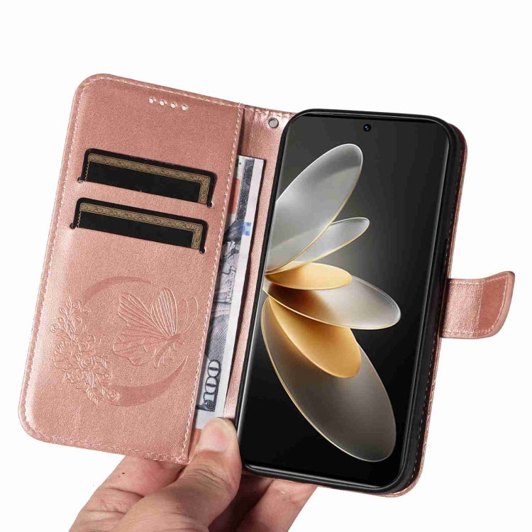 For vivo V27 5G / V27 Pro 5G Swallowtail Butterfly Embossed Leather Phone Case
