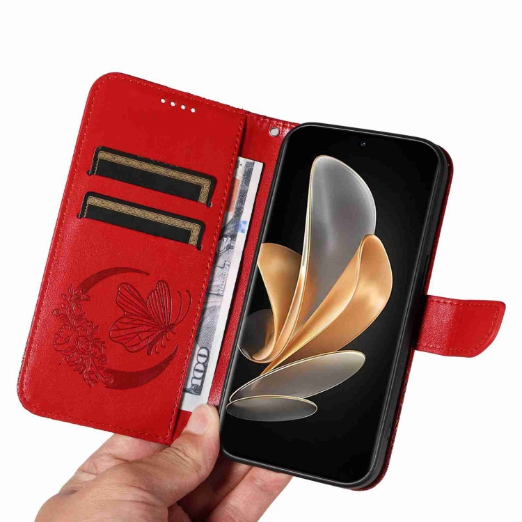 For vivo V29 5G Swallowtail Butterfly Embossed Leather Phone Case