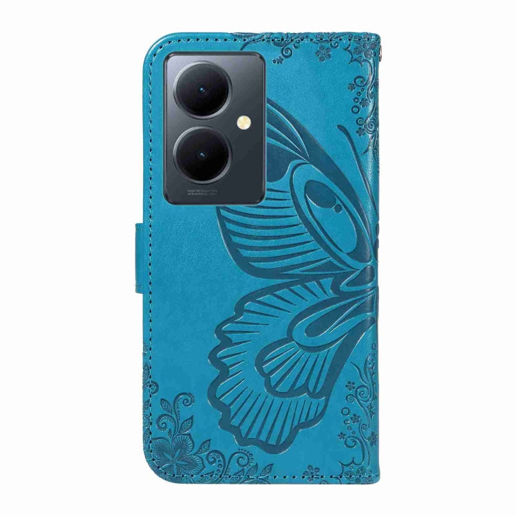 For vivo V29 Lite / Y78 5G / Y78+ 5G Swallowtail Butterfly Embossed Leather Phone Case