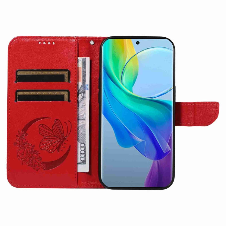 For vivo V29 Lite / Y78 5G / Y78+ 5G Swallowtail Butterfly Embossed Leather Phone Case