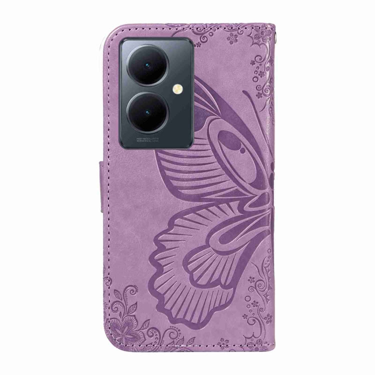 For vivo V29 Lite / Y78 5G / Y78+ 5G Swallowtail Butterfly Embossed Leather Phone Case