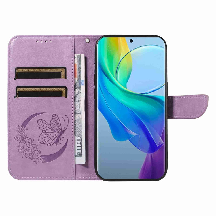 For vivo V29 Lite / Y78 5G / Y78+ 5G Swallowtail Butterfly Embossed Leather Phone Case