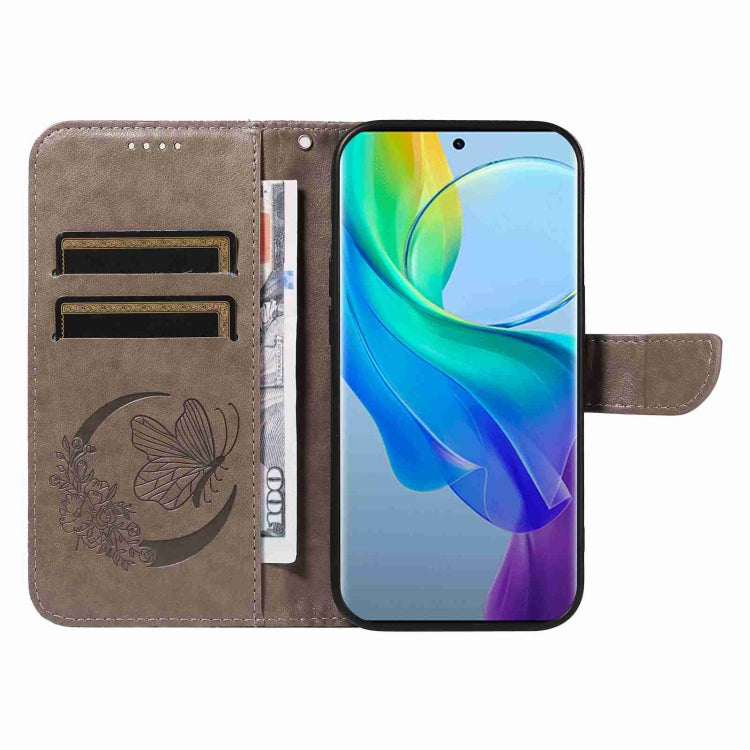 For vivo V29 Lite / Y78 5G / Y78+ 5G Swallowtail Butterfly Embossed Leather Phone Case