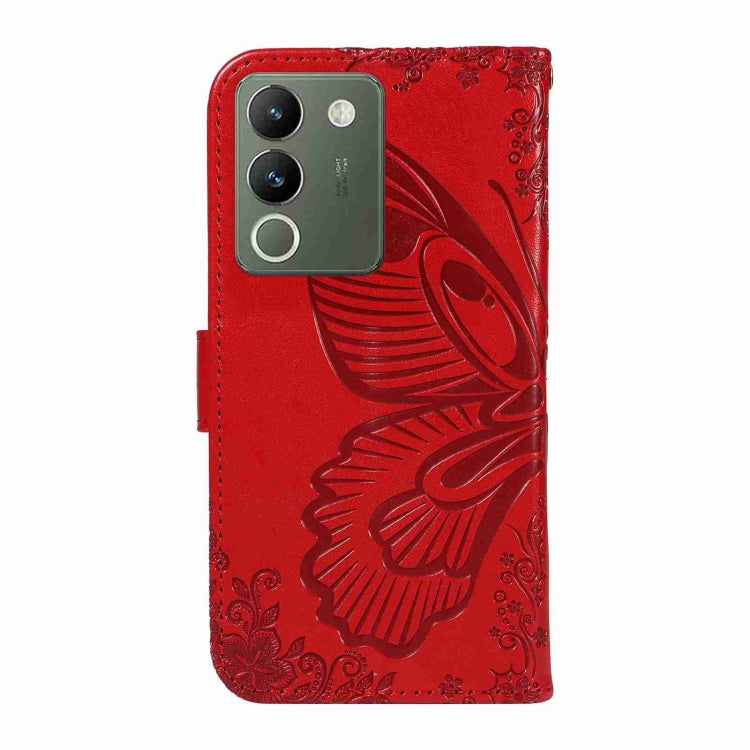 For vivo V29e / Y200 5G Swallowtail Butterfly Embossed Leather Phone Case