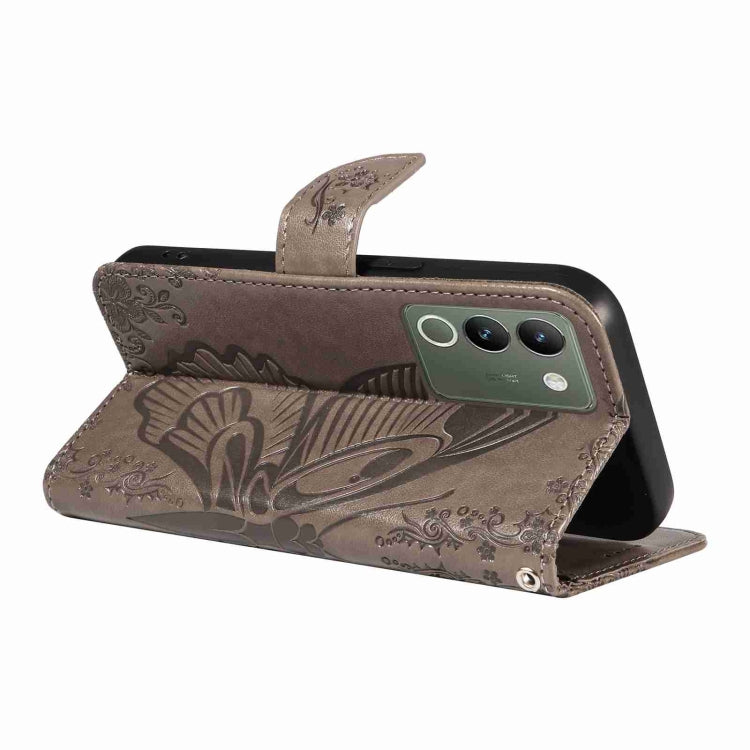 For vivo V29e / Y200 5G Swallowtail Butterfly Embossed Leather Phone Case